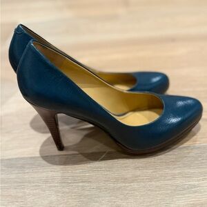 Nine West Teal Leather Heels